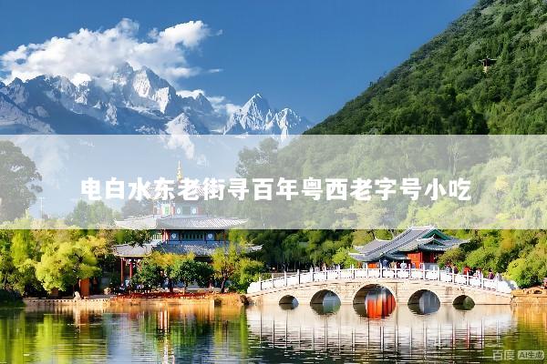 电白水东老街寻百年粤西老字号小吃