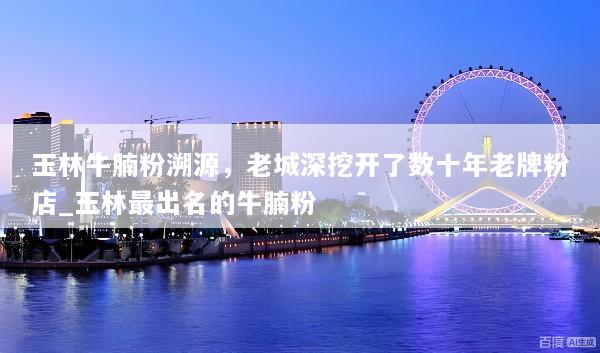 玉林牛腩粉溯源，老城深挖开了数十年老牌粉店_玉林最出名的牛腩粉