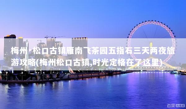 梅州·松口古镇雁南飞茶园五指石三天两夜旅游攻略(梅州松口古镇,时光定格在了这里)