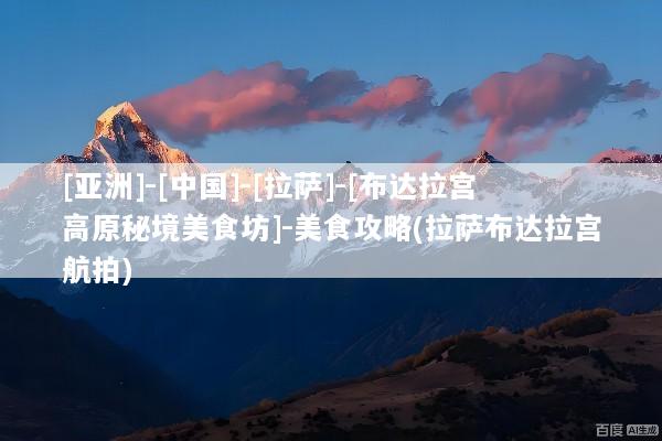 [亚洲]-[中国]-[拉萨]-[布达拉宫高原秘境美食坊]-美食攻略(拉萨布达拉宫航拍)